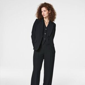 Spanx NWT Satin Black Crepe Blazer 3X